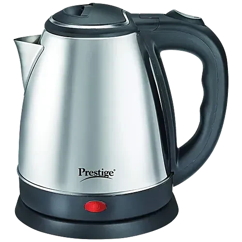 Prestige Electric Kettle PKOSS 1.5, 1500 W - Silver, Black, Automatic Cut Off, Stainless Steel, 1.5 L